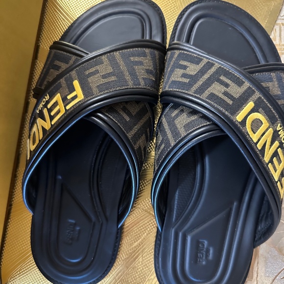 Fendi | Shoes | Fendi Men Sandals Size Fits 995105 Wide Fit  display picture 2